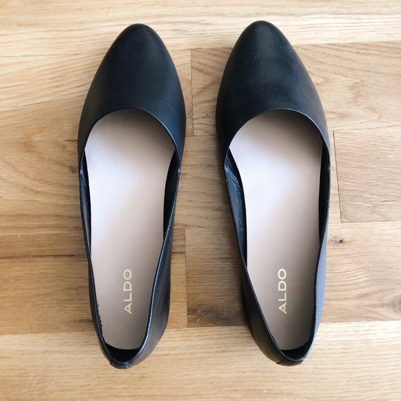 aldo black flat shoes